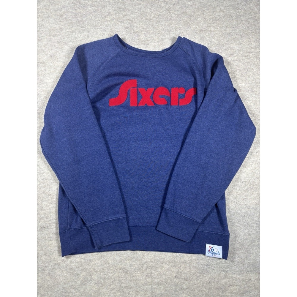Sportiqe Philadelphia 76ers Crewneck Sweatshirt Mens XL Blue Sixers Pullover